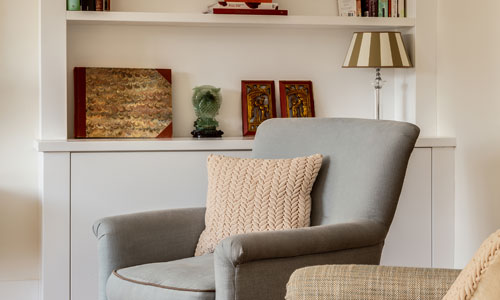 Sitting room in Surbiton, Surrey designed by Interior Designer Hilary White